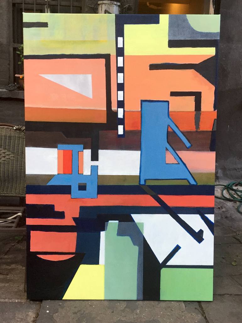 Original Conceptual Abstract Painting by robert petrick