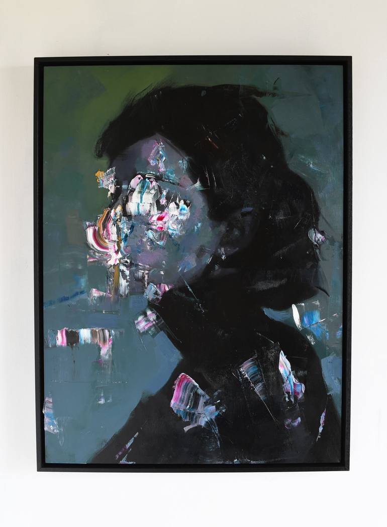 Original Abstract Portrait Painting by Jean-Luc Almond