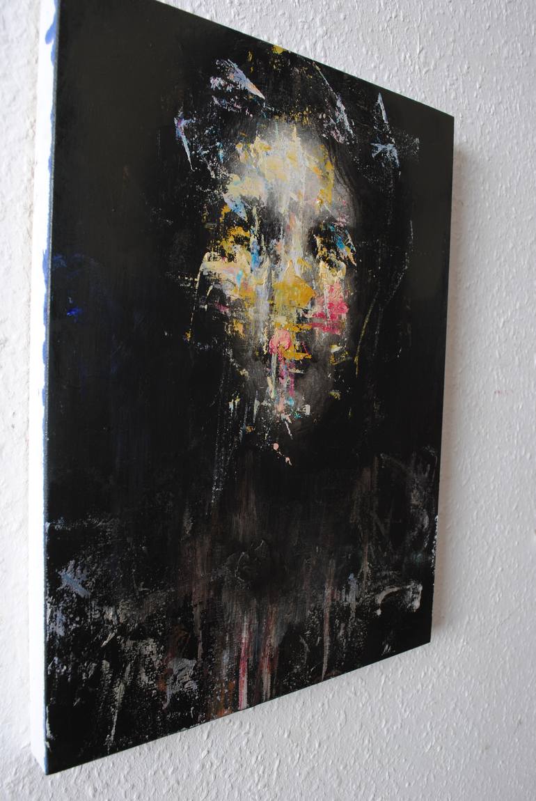 Original Abstract Portrait Painting by Jean-Luc Almond