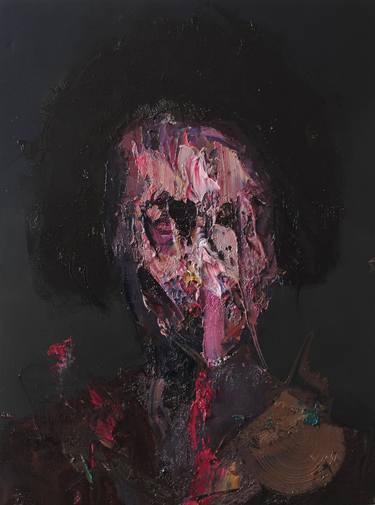 Original Abstract Expressionism Portrait Paintings by Jean-Luc Almond