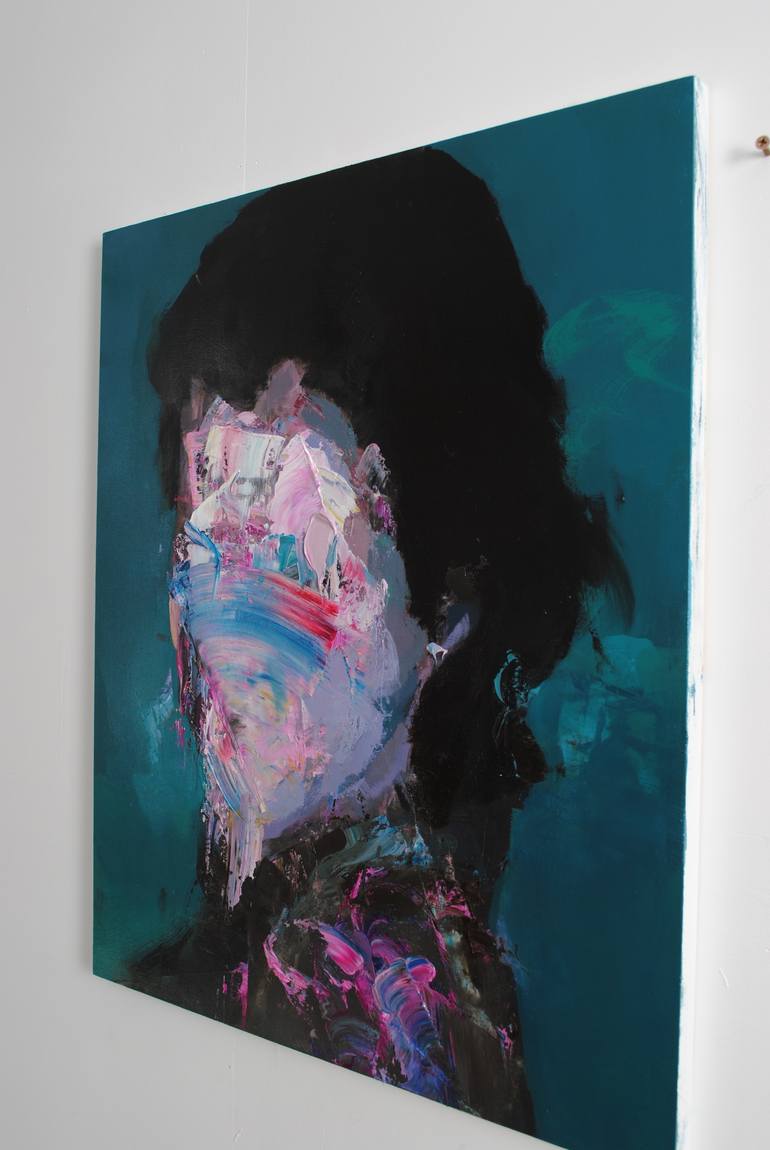 Original Abstract Portrait Painting by Jean-Luc Almond