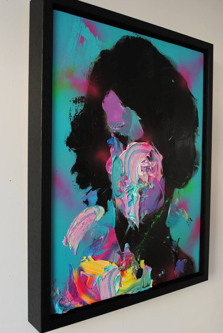 Original Abstract Expressionism Portrait Painting by Jean-Luc Almond