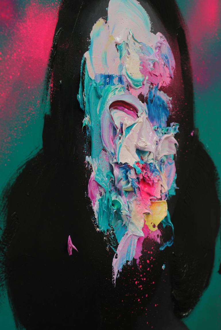 Original Abstract Expressionism People Painting by Jean-Luc Almond