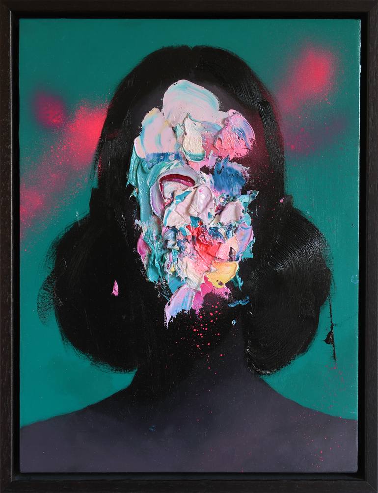 Original Abstract Expressionism People Painting by Jean-Luc Almond