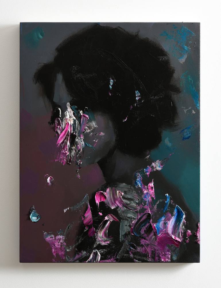 Original Abstract Portrait Painting by Jean-Luc Almond