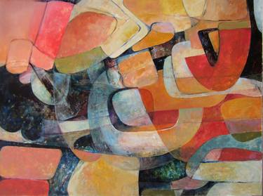 Original Abstract Aerial Paintings by Sally Schaedler