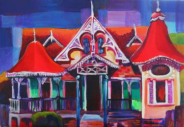 Print of Expressionism Architecture Paintings by Rebecca Foster