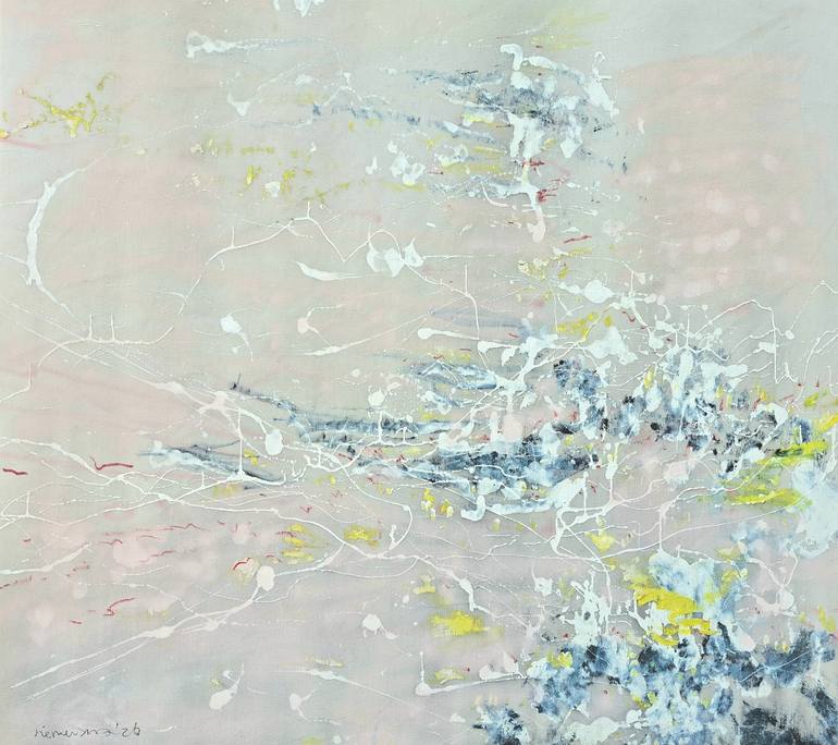 Original Abstract Painting by Dirk Riemersma | Abstract Art on Canvas | Sea, sun