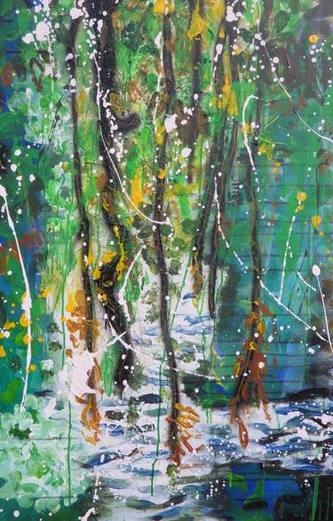 Original Abstract Expressionism Botanic Paintings by Dirk Riemersma