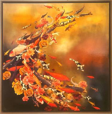 Original Contemporary Fish Painting by Lily Greenwood