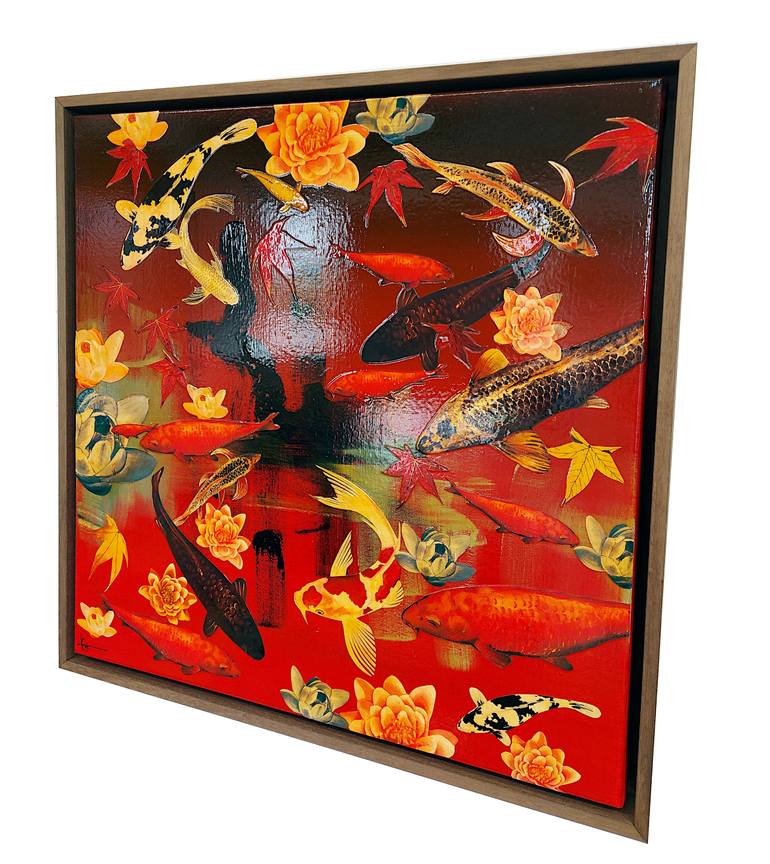 Original Abstract Expressionism Garden Painting by Lily Greenwood