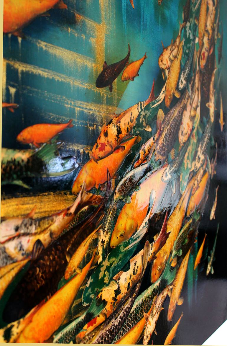 Original Expressionism Fish Painting by Lily Greenwood