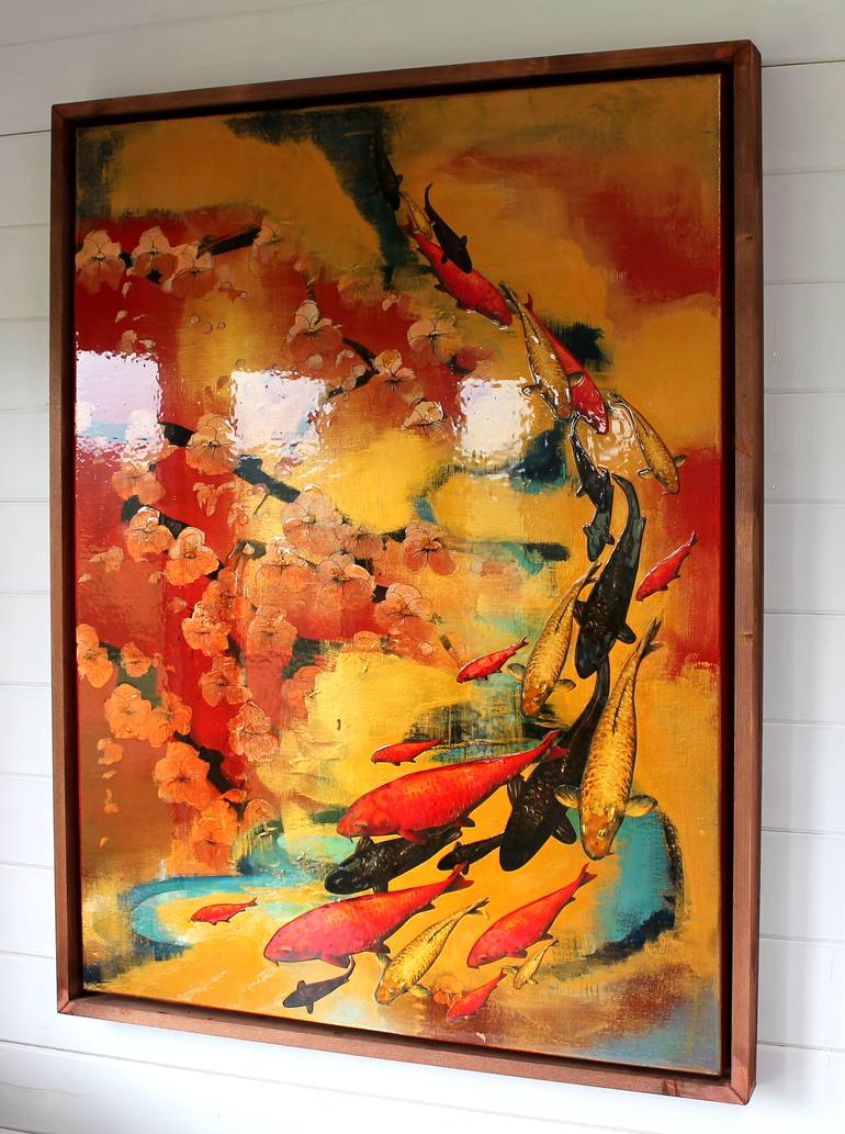 Original Expressionism Fish Painting by Lily Greenwood