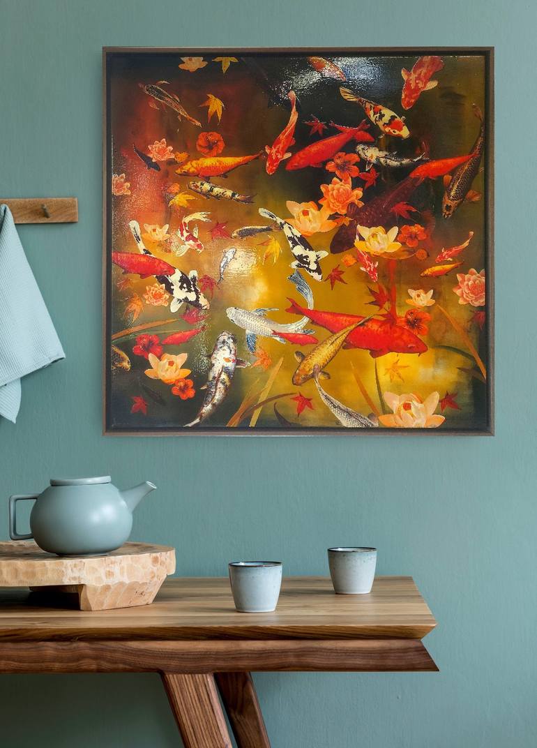 Original Contemporary Fish Painting by Lily Greenwood