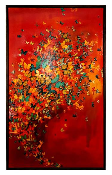 Butterflies with Hibiscus and Heliconia thumb