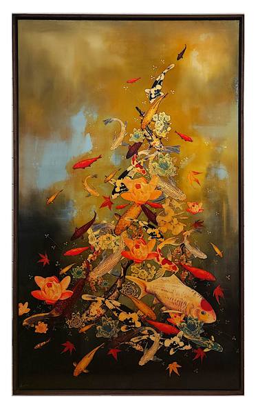 Koi on Ochre/Pale Blue/Black thumb