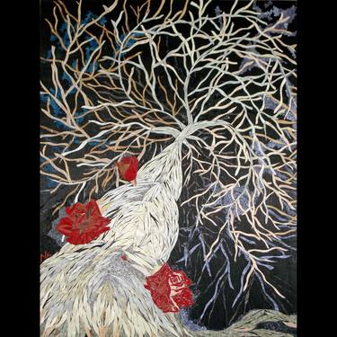 Saatchi Art Artist Naoko Morisawa; Paintings, “Illusionist Three Roses” #art