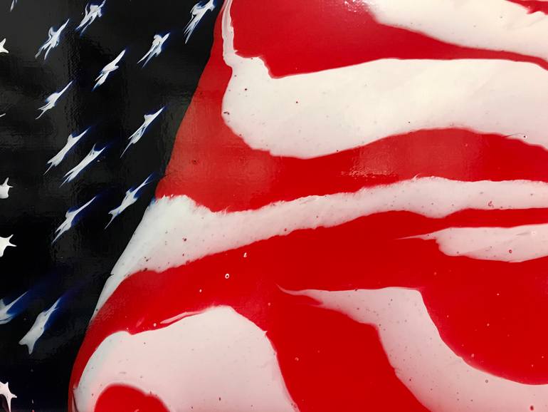 Original Abstract Pop Culture/Celebrity Painting by Laura Fishman