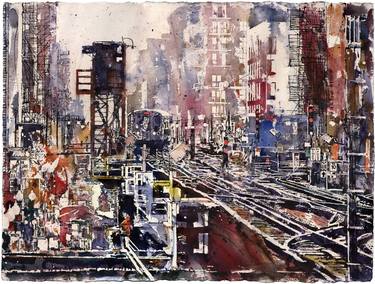 Print of Expressionism Architecture Paintings by Michael Goro