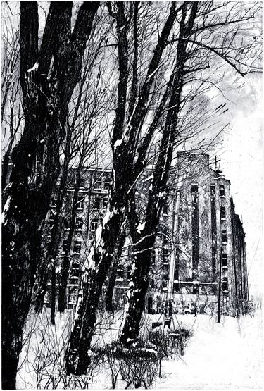 Print of Expressionism Architecture Printmaking by Michael Goro