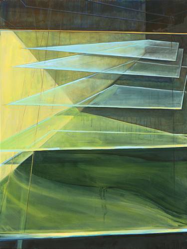 Original Abstract Architecture Paintings by Linda Streicher