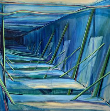Original Abstract Architecture Paintings by Linda Streicher