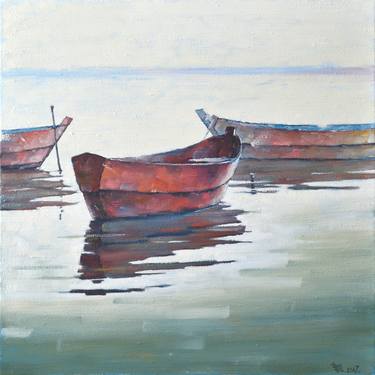 Print of Expressionism Boat Paintings by Viacheslav Rogin