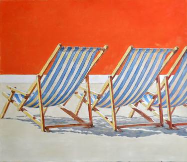 Print of Expressionism Beach Paintings by Viacheslav Rogin