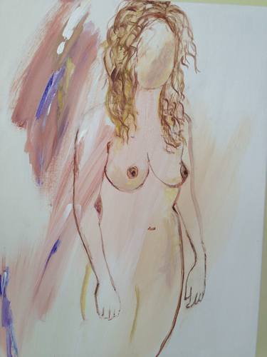 Original Expressionism Nude Paintings by Marie Andre La Salle