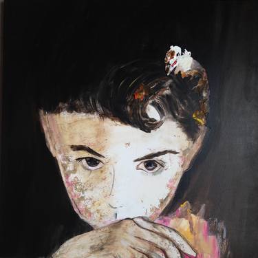 Original Expressionism Children Paintings by Marie Andre La Salle