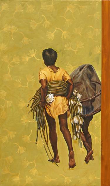 Original Rural life Paintings by Harisadhan Dey