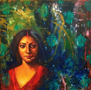 Original Fine Art Women Paintings by Harisadhan Dey