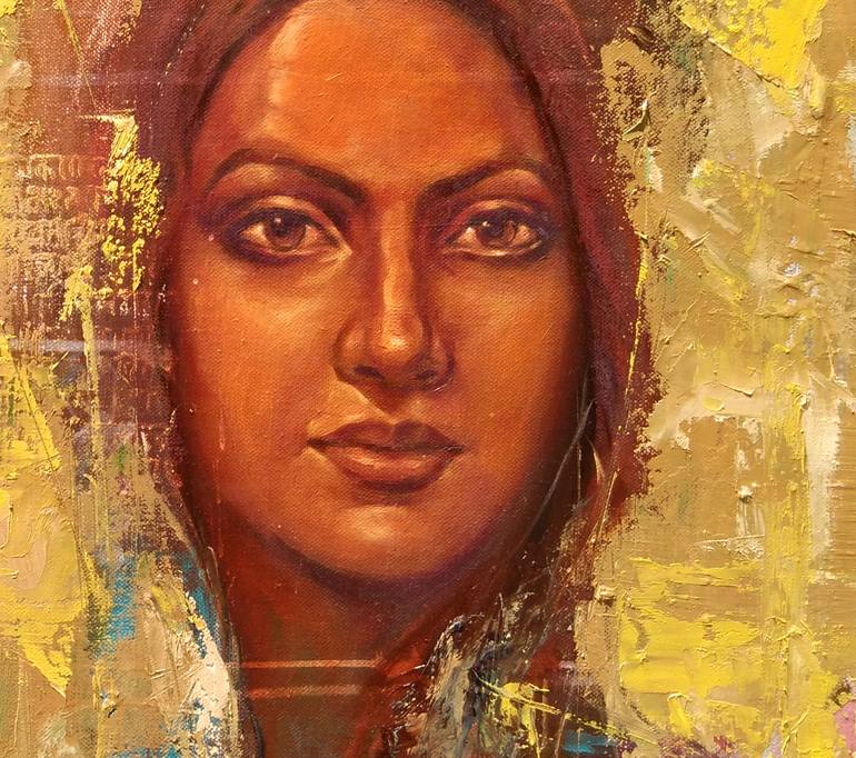 Original Modern Women Painting by Harisadhan Dey