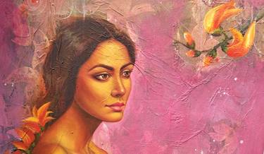 Original Expressionism Women Paintings by Harisadhan Dey