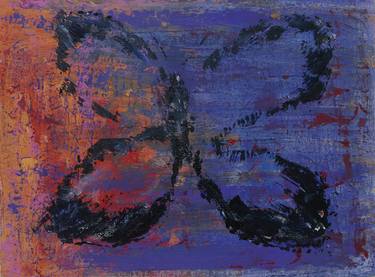 Butterfly 10. Blue kontur2016, mdf, oil on canvas 30x40 cm thumb