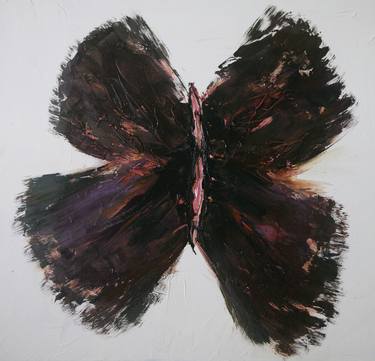 Butterfly 5. Brown. 2016 oil on canvas 60x50 cm painter Alik Vetrof thumb
