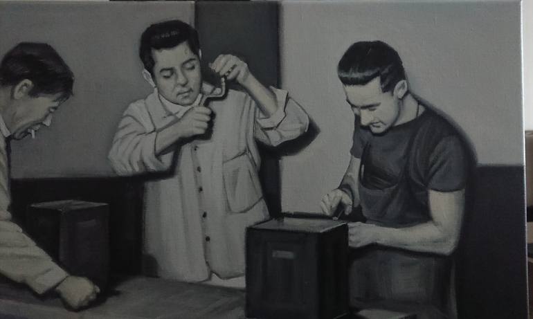 Original Men Painting by Bert Heersema
