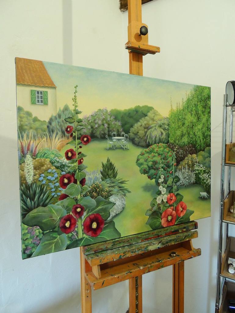 Original Fine Art Garden Painting by Antoinette Kelly