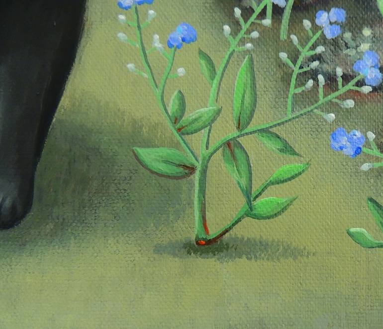 Original Figurative Cats Painting by Antoinette Kelly