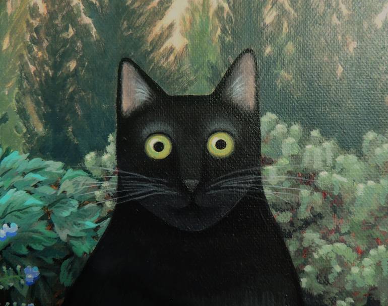 Original Figurative Cats Painting by Antoinette Kelly