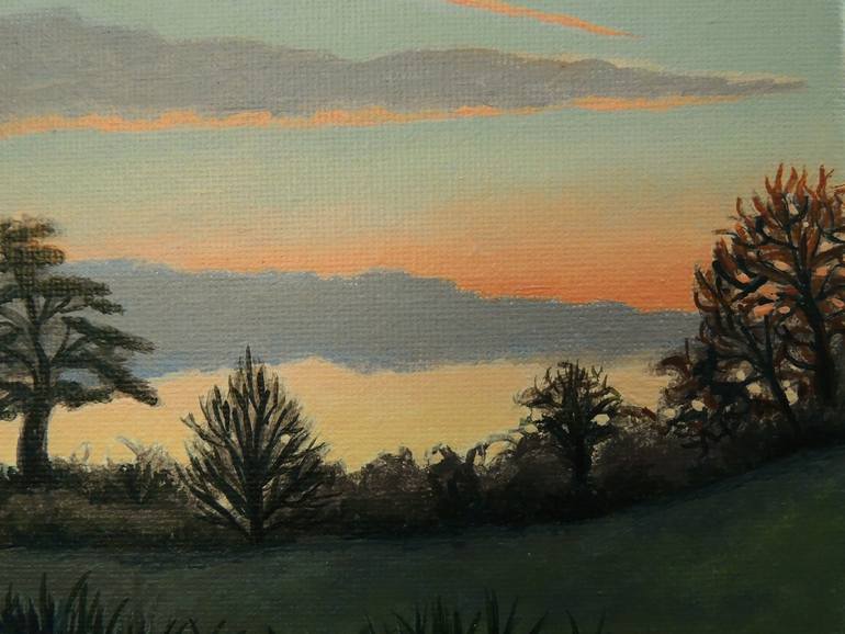 Original Figurative Sunset Painting by Antoinette Kelly