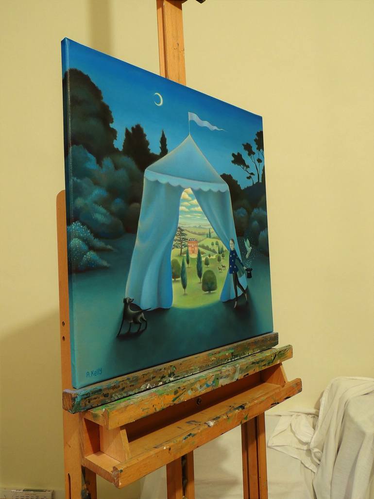 Original Figurative Fantasy Painting by Antoinette Kelly