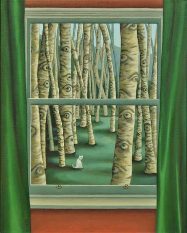 Original Surrealism Tree Paintings by Antoinette Kelly
