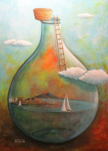 Print of Surrealism Seascape Paintings by Giuseppe Sticchi