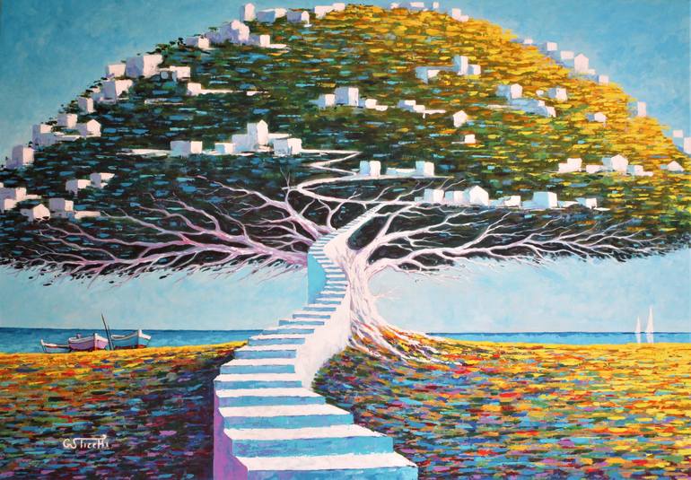 Print of Surrealism Fantasy Paintings by Giuseppe Sticchi