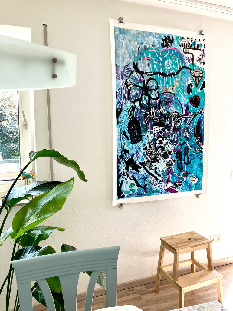 Original Abstract Expressionism Love Painting by Nataliia Taranukha