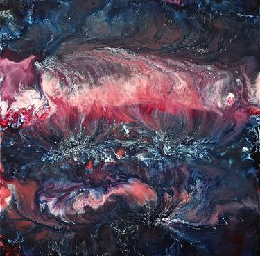 Original Abstract Outer Space Paintings by Gray Jacobik
