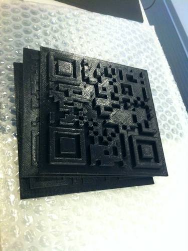 Invisible 3D printed QRcode thumb