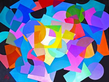 Original Abstract Geometric Paintings by Stephen Conroy