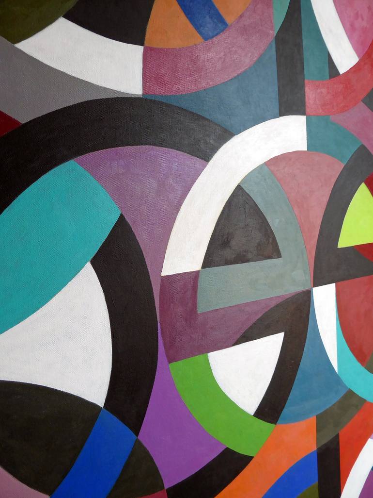 Original Abstract Geometric Painting by Stephen Conroy